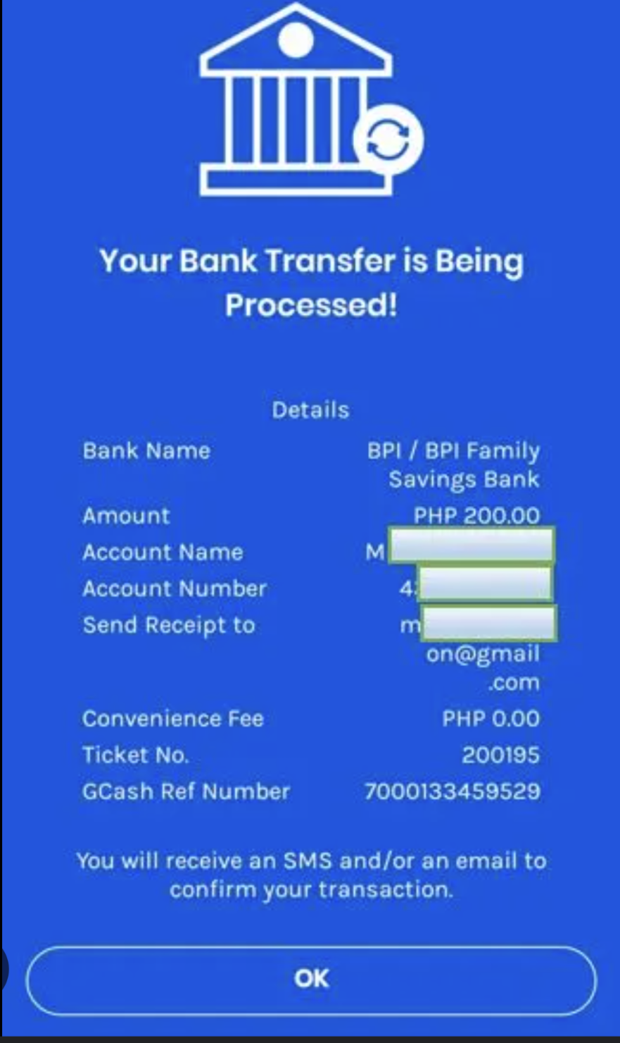 Bank to Bank transfer