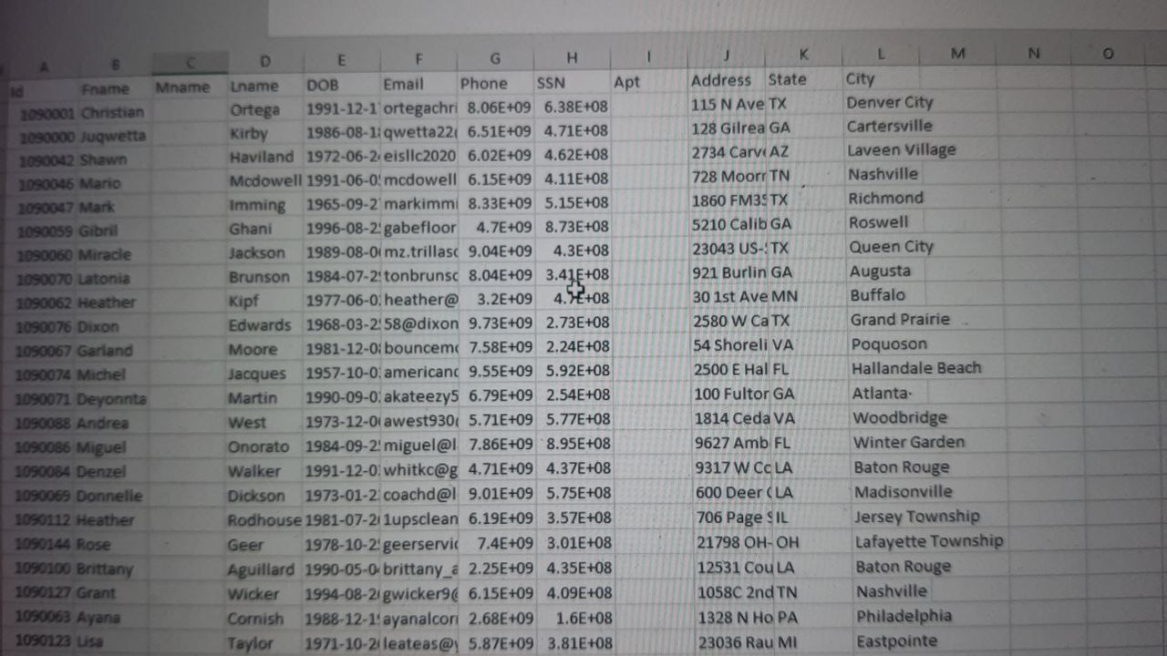 GiggleFinance.com SSN/DEBIT CARD Database